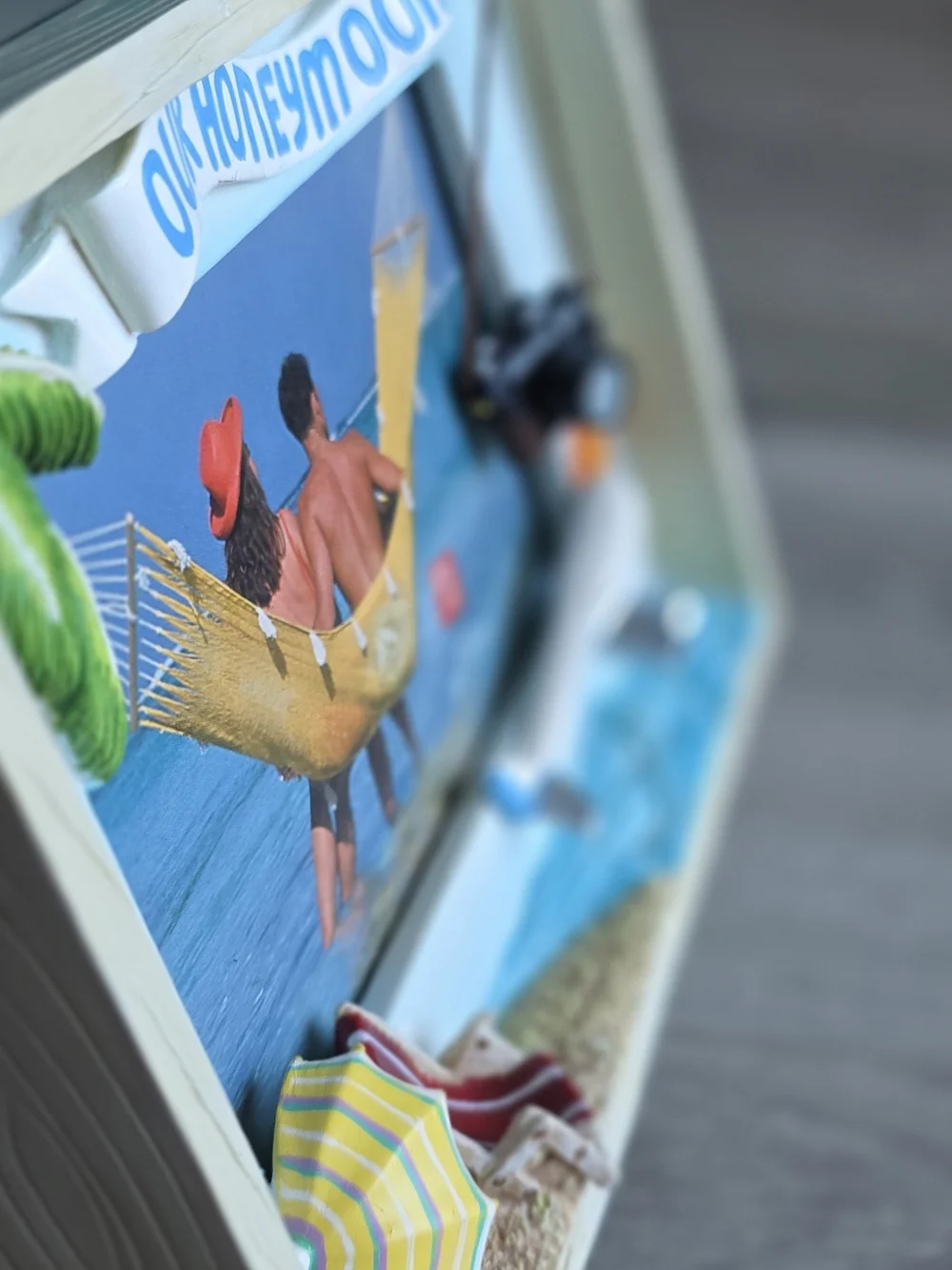 Russ Our Honeymoon 3D Beach 4x6 Picture Frame